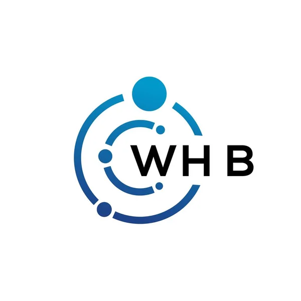 Whb Letter Technology Logo Design White Background Whb Creative Initials — ストックベクタ