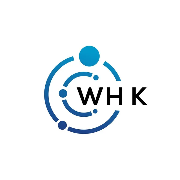 Whk Letter Technology Logo Design White Background Whk Creative Initials — ストックベクタ