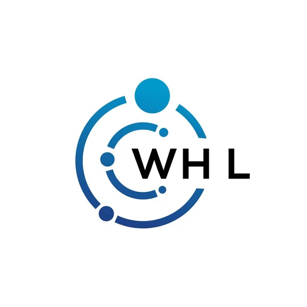 Whl Letter Technology Logo Design White Background Whl Creative Initials — ストックベクタ