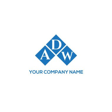 Siyah arka planda ADW harf logosu tasarımı. ADW yaratıcı harflerin baş harfleri logo konsepti. ADW harf tasarımı.