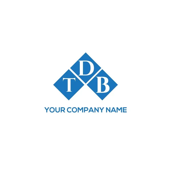 Design Logotipo Carta Tdb Fundo Branco Tdb Iniciais Criativas Conceito — Vetor de Stock