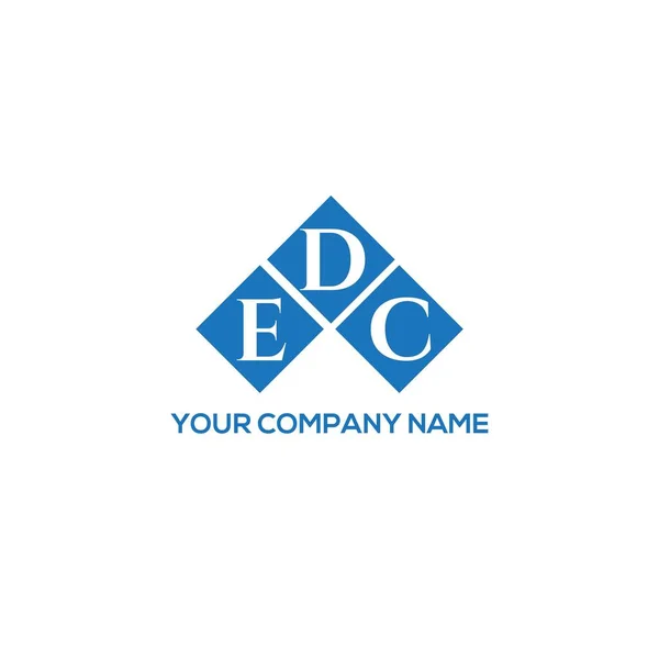 Edc Schriftzug Logo Design Auf Schwarzem Hintergrund Edc Kreative Initialen lizenzfreie Stockillustrationen