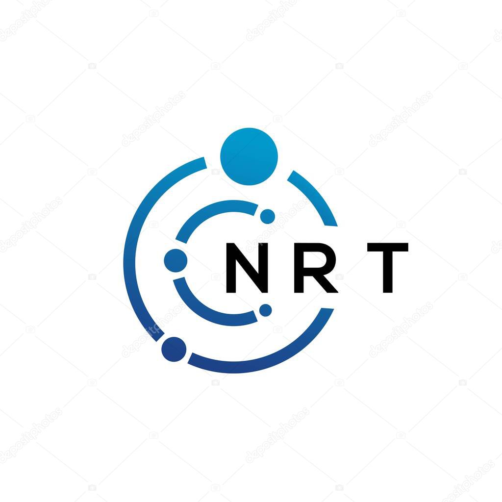 NRT letter technology logo design on white background. NRT creative initials letter IT logo concept. NRT letter design.