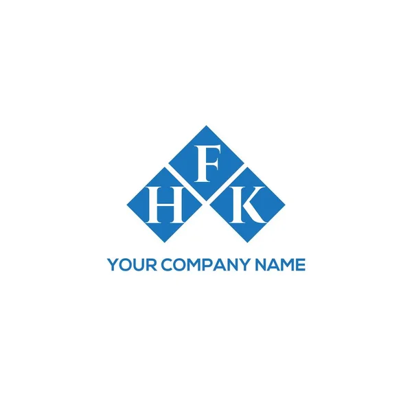 Design Logotipo Carta Hfk Fundo Branco Hfk Iniciais Criativas Conceito — Vetor de Stock