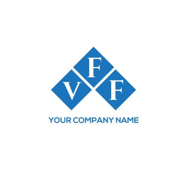 Beyaz arka planda VFF mektup logosu tasarımı. VFF yaratıcı harflerin baş harfleri logo kavramı. VFF harf tasarımı.