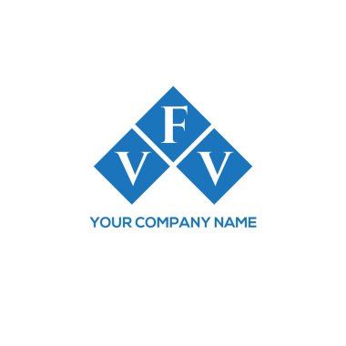 Beyaz arka planda VFV harf logosu tasarımı. VFV yaratıcı harflerin baş harfleri logo kavramı. VFV harf tasarımı.