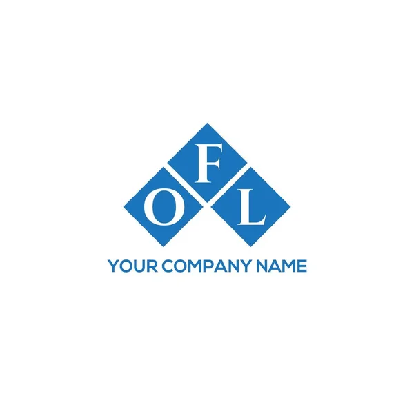 Ofl Letter Logo Design White Background Ofl Creative Initials Letter — Vector de stock