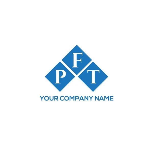 Pft Letter Logo Design White Background Pft Creative Initials Letter — ストックベクタ
