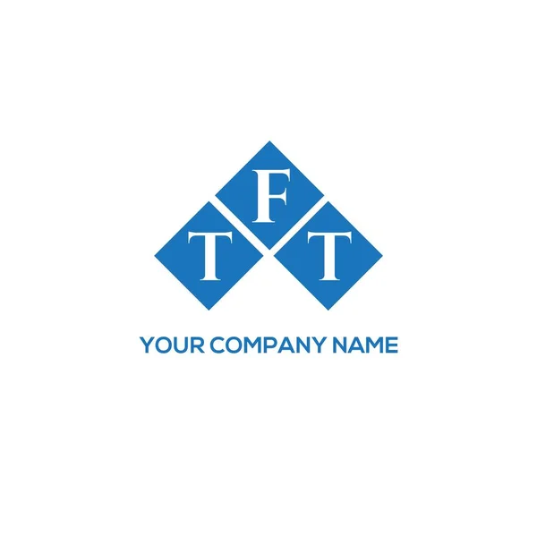 白い背景にTft文字のロゴデザイン Tftクリエイティブイニシャルレターロゴコンセプト Tft文字デザイン — ストックベクタ