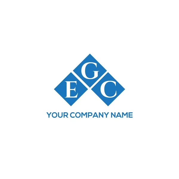 Beyaz Arkaplanda Egc Harf Logosu Tasarımı Egc Yaratıcı Harflerin Baş — Stok Vektör