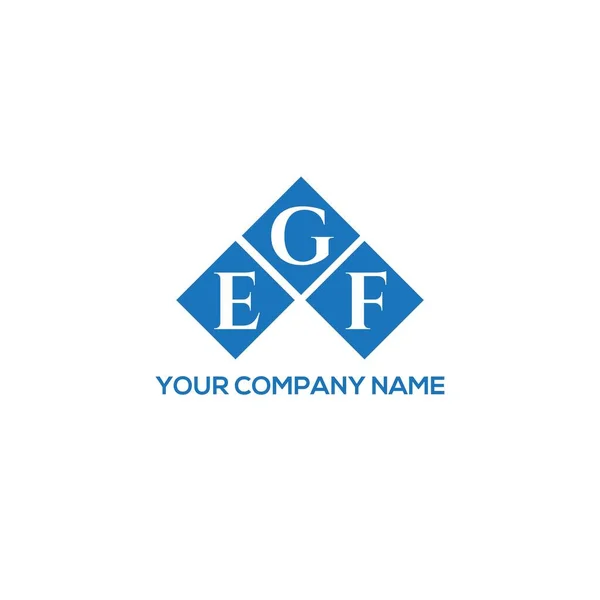白い背景にEgf文字のロゴデザイン Egfクリエイティブイニシャルレターロゴコンセプト Egfレターデザイン — ストックベクタ