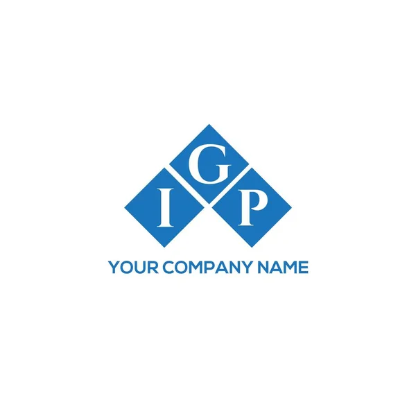 Дизайн Логотипа Igp Белом Фоне Концепция Логотипа Буквенными Инициалами Igp — стоковый вектор