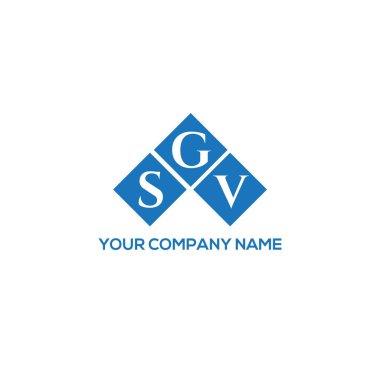 Beyaz arkaplanda SGV harf logosu tasarımı. SGV yaratıcı harflerin baş harfleri logo kavramı. SGV harf tasarımı.