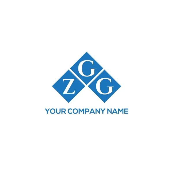 Zgg Письмо Дизайн Логотипа Белом Фоне Zgg Creative Initials Letter — стоковый вектор