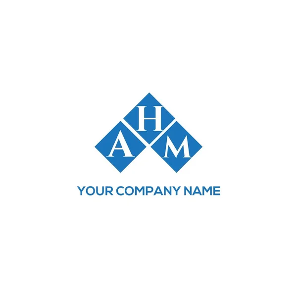 Diseño Del Logotipo Letra Ahm Sobre Fondo Blanco Ahm Iniciales — Vector de stock
