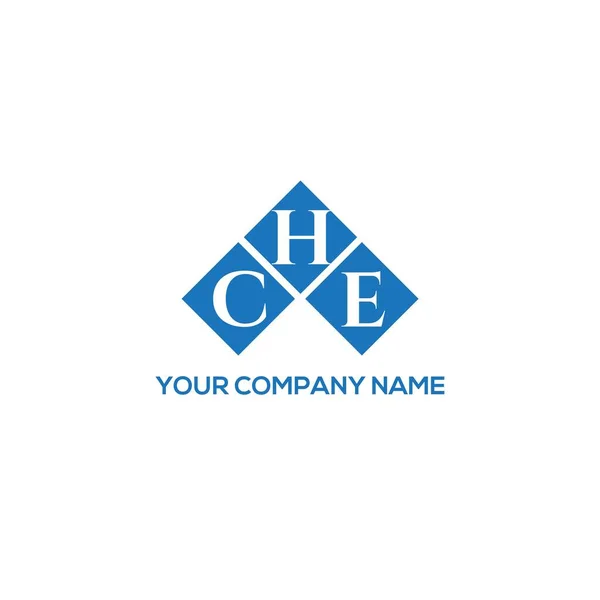 Che Letter Logo Ontwerp Witte Achtergrond Che Creatieve Initialen Letter — Stockvector