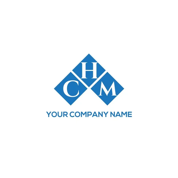 Beyaz Arkaplanda Chm Harf Logosu Tasarımı Chm Yaratıcı Harflerin Baş — Stok Vektör