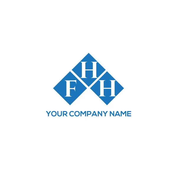 Diseño Del Logotipo Letra Fhh Sobre Fondo Blanco Fhh Iniciales — Vector de stock