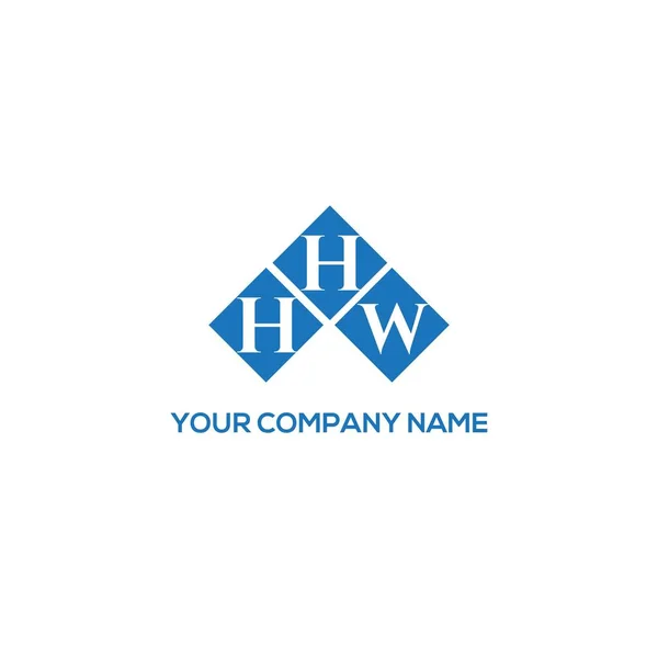 Diseño Del Logotipo Letra Hhw Sobre Fondo Blanco Hhw Iniciales — Vector de stock