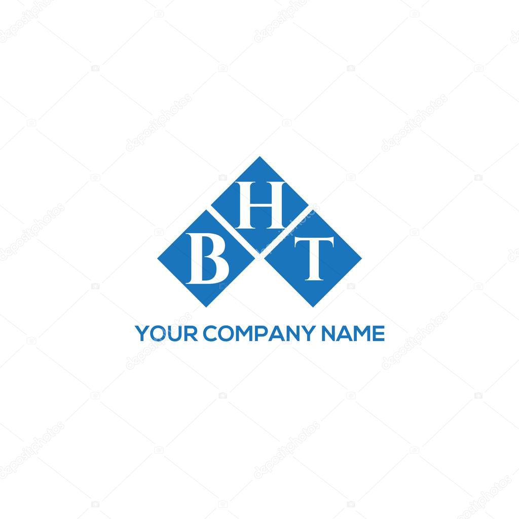BHT letter logo design on WHITE background. BHT creative initials letter logo concept. BHT letter design.