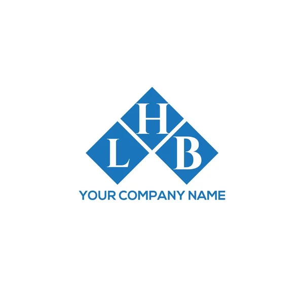 Lhb Letter Logo Design White Background Lhb Creative Initials Letter — Stock Vector