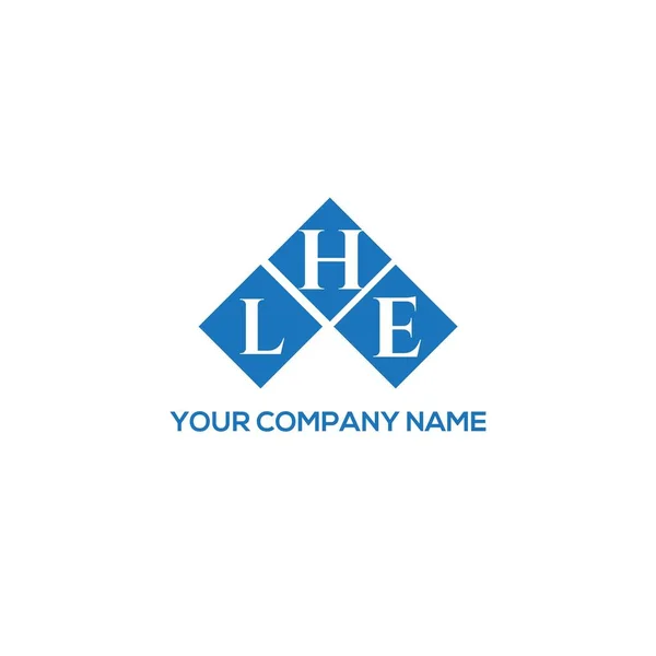Diseño Del Logotipo Letra Lhe Sobre Fondo Blanco Lhe Iniciales — Vector de stock