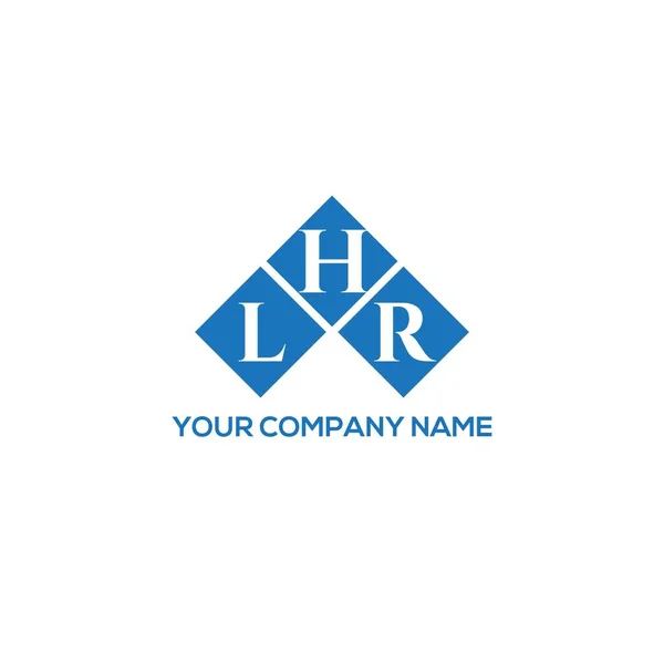 白い背景にLhrの手紙のロゴデザイン Lhrクリエイティブイニシャルレターロゴコンセプト Lhrレターデザイン — ストックベクタ