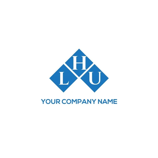 白を基調としたLhuレターロゴデザイン Lhuクリエイティブイニシャルレターロゴコンセプト Lhu手紙デザイン — ストックベクタ
