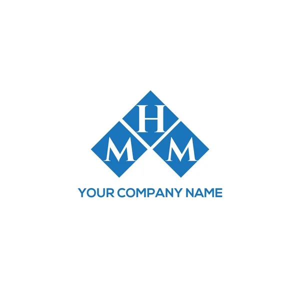 Diseño Del Logotipo Letra Mhm Sobre Fondo Blanco Mhm Iniciales — Vector de stock