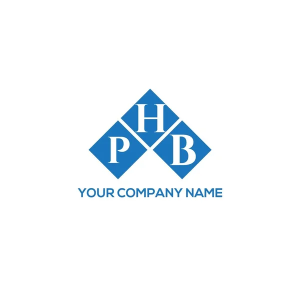 Phb Letter Logo Design White Background Phb Creative Initials Letter — Stock Vector