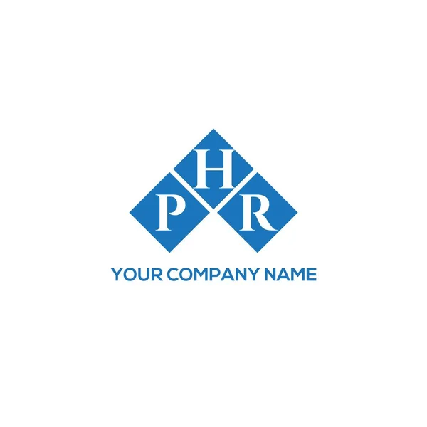 Phr Schriftzug Logo Design Auf Weißem Hintergrund Phr Kreative Initialen — Stockvektor