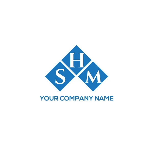 Diseño Del Logotipo Letra Shm Sobre Fondo Blanco Shm Iniciales — Vector de stock