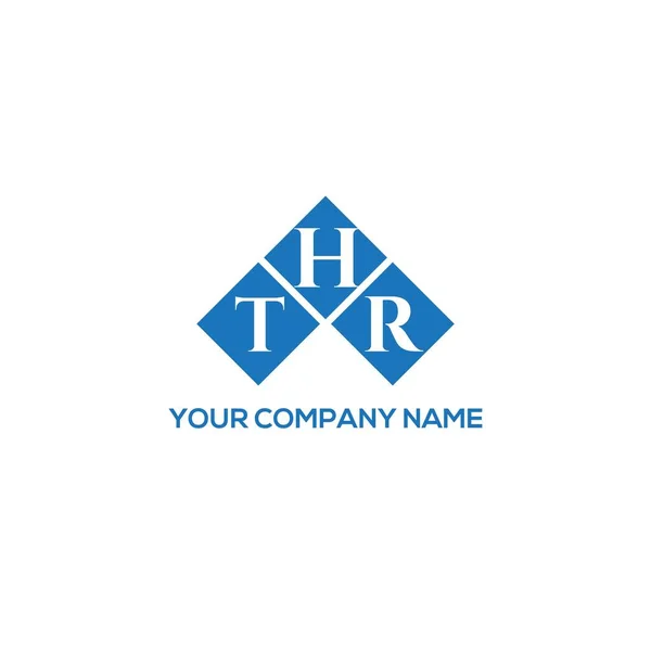 白い背景にThr文字のロゴデザイン 創造的なイニシャルの手紙のロゴの概念 Thr手紙のデザイン — ストックベクタ