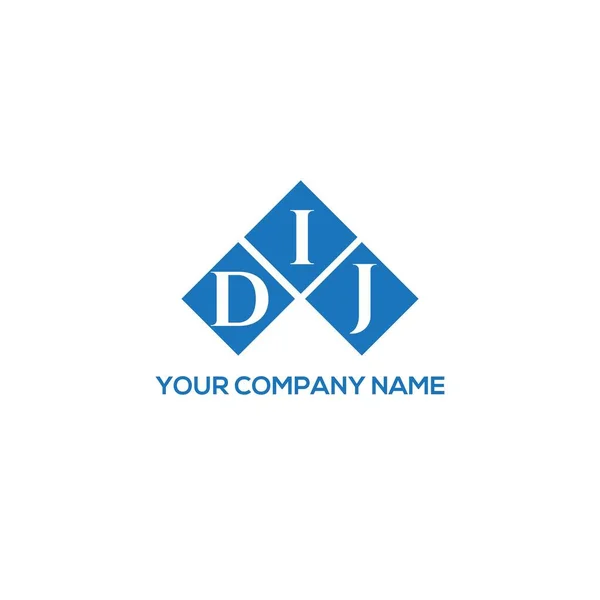 Diseño Del Logotipo Letra Dij Sobre Fondo Blanco Dij Iniciales — Vector de stock