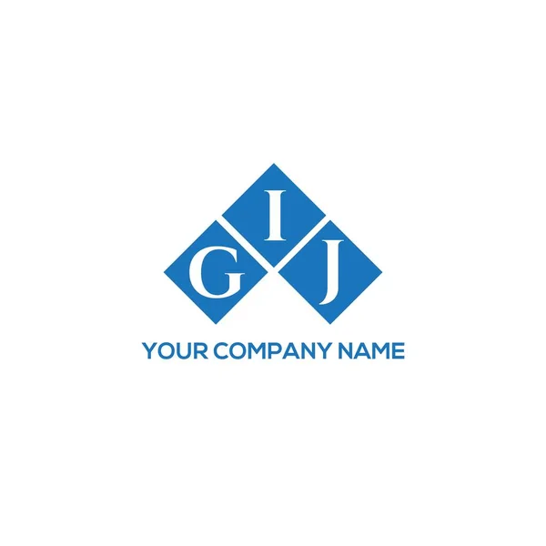 Gij Letter Logo Design White Background Gij Creative Initials Letter — 图库矢量图片