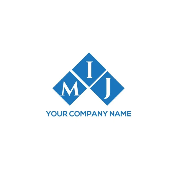 Projeto Logotipo Carta Mij Fundo Branco Mij Iniciais Criativas Conceito — Vetor de Stock