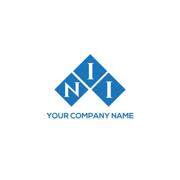 Σχεδιασμός Λογότυπου Γράμματα Nii Λευκό Φόντο Nii Δημιουργική Αρχικά Γράμμα — Διανυσματικό Αρχείο