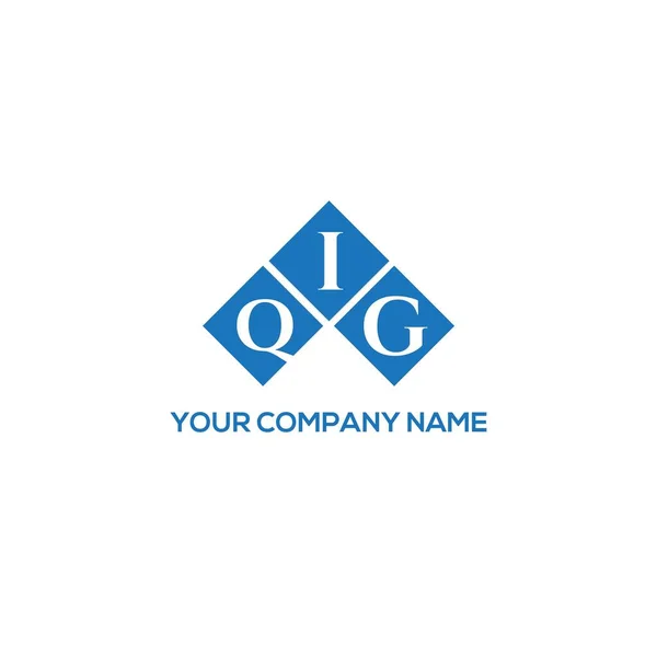 Design Logotipo Carta Qig Fundo Branco Qig Iniciais Criativas Conceito — Vetor de Stock