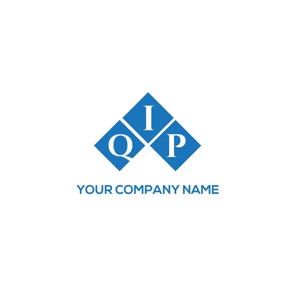 Logo Della Lettera Qip Sfondo Bianco Qip Creative Iniziali Lettera — Vettoriale Stock