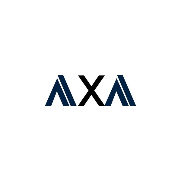 Logo Axa Sfondo Bianco Logo Creativo Axa Lettere Iniziali Progettazione — Vettoriale Stock