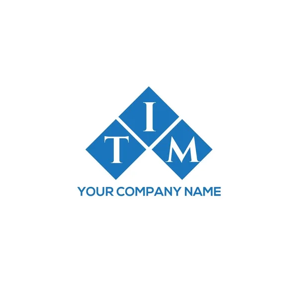 Tim Lettre Logo Design Sur Fond Blanc Tim Initiales Créatives — Image vectorielle