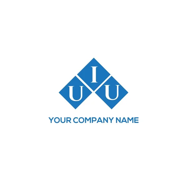 Uiu Letter Logo Ontwerp Witte Achtergrond Uiu Creatieve Initialen Letter — Stockvector