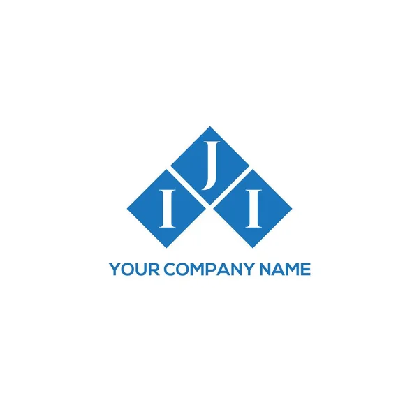 Дизайн Логотипа Iji Белом Фоне Концепция Логотипа Инициалами Iji Дизайн — стоковый вектор