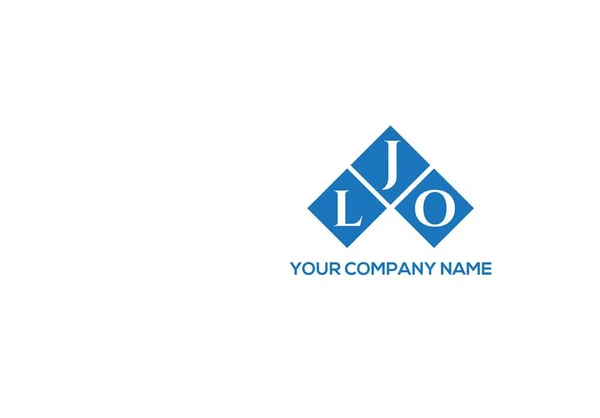 Diseño Del Logotipo Letra Ljo Sobre Fondo Blanco Ljo Iniciales — Vector de stock