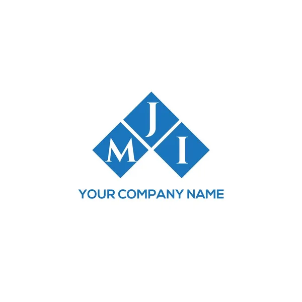 Дизайн Логотипа Mji Белом Фоне Концепция Логотипа Инициалами Mji Дизайн — стоковый вектор