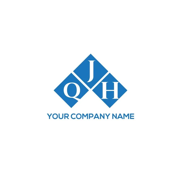 Logo Lettera Qjh Disegno Sfondo Bianco Qjh Creativo Iniziali Lettera — Vettoriale Stock