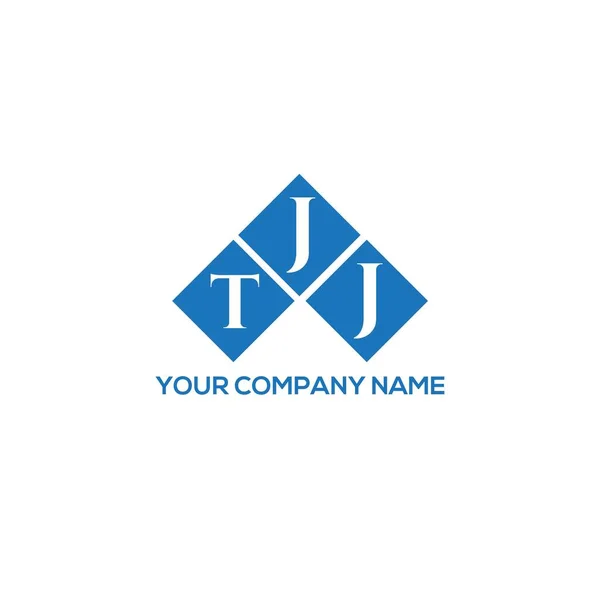Tjj Lettre Logo Design Sur Fond Blanc Tjj Initiales Créatives — Image vectorielle