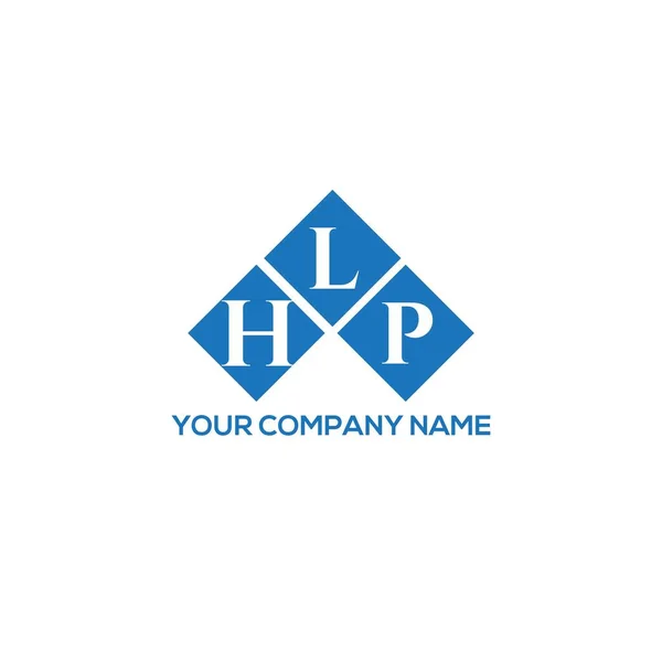 白い背景にHlp文字のロゴデザイン 創造的なイニシャルの手紙のロゴの概念を助ける ヘルプレターデザイン — ストックベクタ