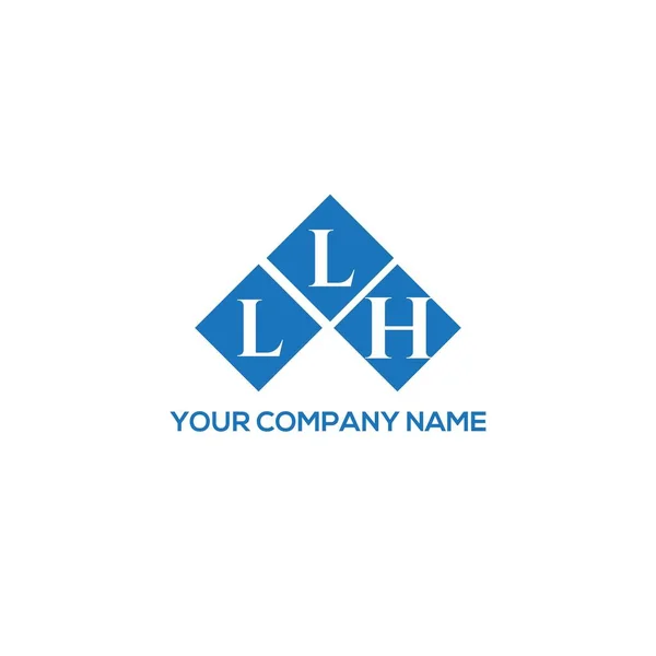 Diseño Del Logotipo Letra Llh Sobre Fondo Blanco Llh Iniciales — Vector de stock