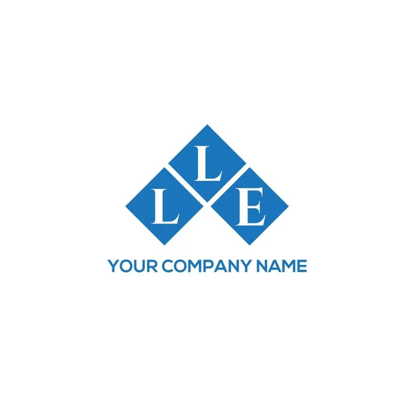 Lle Letter Logo Design White Background Lle Creative Initials Letter — Stock Vector
